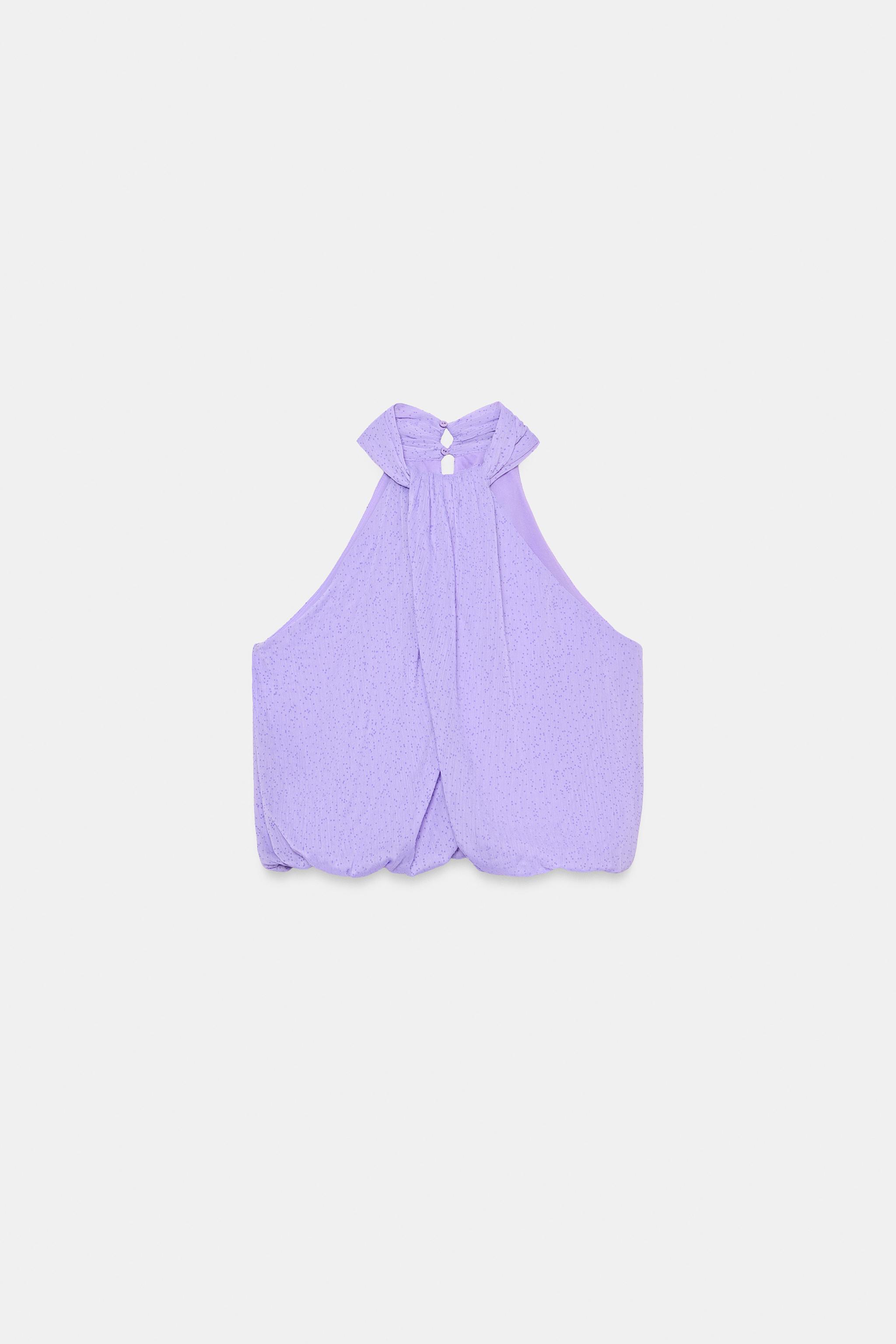 TOP HALTER BOULE À POIS